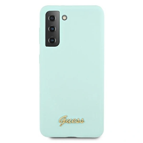 Kup Etui Guess GUHCS21MLSLMGLB Samsung Galaxy S21+ Plus carcasă rigidă albastră din silicon cu logo metalic - GUE942BLU - {ean13} - Sklep Home Screen