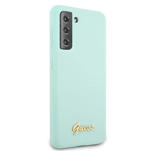 Kup Etui Guess GUHCS21MLSLMGLB Samsung Galaxy S21+ Plus blue hardcase Silicone Script Metal Logo - GUE942BLU - {ean13} - Sklep Home Screen