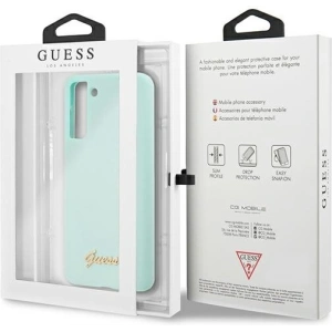 Kup Etui Guess GUHCS21MLSLMGLB Samsung Galaxy S21+ Plus blue hardcase Silicone Script Metal Logo - GUE942BLU - {ean13} - Sklep Home Screen