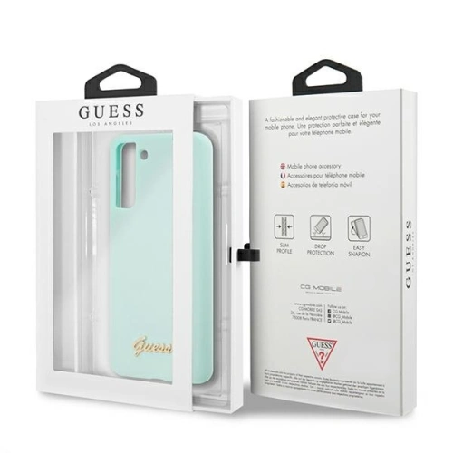 Kup Guess Samsung Gehäuse GUHCS21MLSLMGLB Galaxy S21+ Plus blau Hartschale Silikon Script Metall Logo - GUE942BLU - {ean13} - Sklep Home Screen