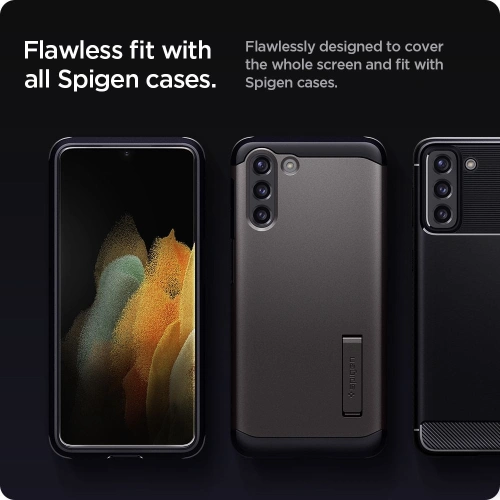Kup Spigen Samsung Gehärtetes Glas GLAS.tR ez Fit Galaxy S21+ Plus [2 PACK] - SPN1486 - {ean13} - Sklep Home Screen