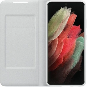 Buy Samsung Galaxy S21 Ultra EF-NG998PJ light gray LED View Cover - SMG370GRY - {ean13} - Home Screen Store Europe