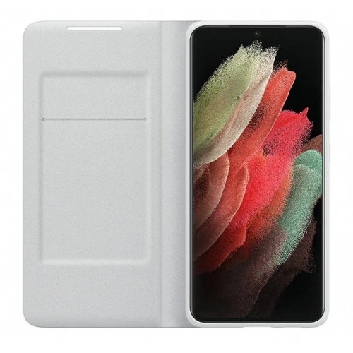 Kup Samsung Gehäuse Galaxy S21 Ultra EF-NG998PJ hellgrau/hellgrau LED View Cover - SMG370GRY - {ean13} - Sklep Home Screen