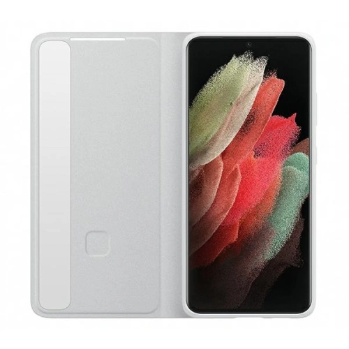 Kup Etui Samsung Galaxy S21 Ultra EF-ZG998CJ jasno szary/light gray Clear View Cover - SMG374GRY - {ean13} - Sklep Home Screen