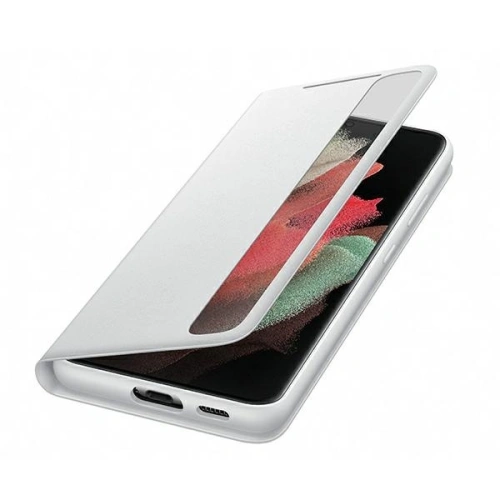 Kup Etui Samsung Galaxy S21 Ultra EF-ZG998CJ jasno szary/light gray Clear View Cover - SMG374GRY - {ean13} - Sklep Home Screen