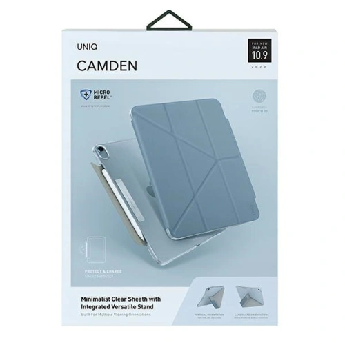 Kup Etui UNIQ Camden Apple iPad Air 10.9 2020/2022 (4. a 5. generace) / iPad Air 11 2024 (6. generace) modrý/cerulean blue Antimicrobial - UNIQ341BLU - {ean13} - Sklep Home Screen