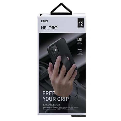 Kup Apple UNIQ Heldro Case iPhone 12 mini schwarz/mitternachtsschwarz Antimikrobiell - UNIQ348BLK - {ean13} - Sklep Home Screen