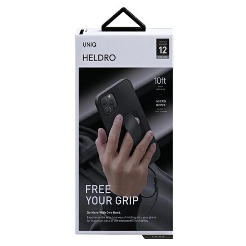 Kup Etui UNIQ Heldro Apple iPhone 12 Pro Max černý/midnight black Antimicrobial - UNIQ349BLK - {ean13} - Sklep Home Screen