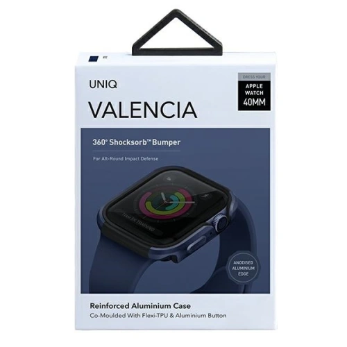 Kup Etui UNIQ Valencia Apple Watch Series 4/5/6/7/SE/8/9 40/41MM modrý/atlantic blue - UNIQ353BLU - {ean13} - Sklep Home Screen
