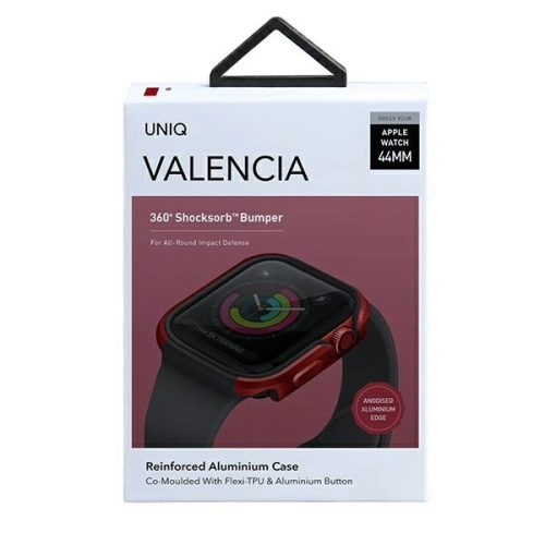 Kup Case UNIQ Valencia Apple Watch Series 4/5/6/7/8/9/SE 44/45mm rot/crimson red - UNIQ354RED - {ean13} - Sklep Home Screen