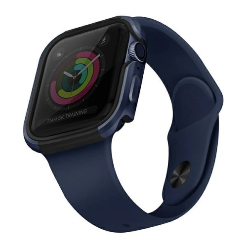 Kup Etui UNIQ Valencia Apple Watch Series 4/5/6/7/8/9/SE 44/45mm albastru/blue atlantic - UNIQ355BLU - {ean13} - Sklep Home Screen