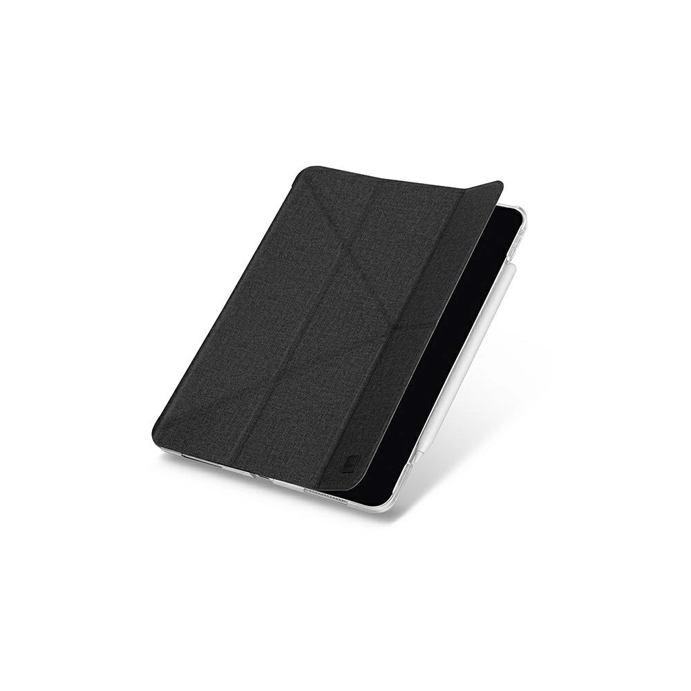 Etui UNIQ Yorker Kanvas Apple iPad Air 10.9 2020/2022 (4. i 5. generacji) / iPad Air 11 2024 (6. generacji) czarny/obsidian knit black Antimicrobial