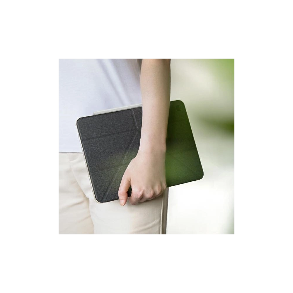 Etui UNIQ Yorker Kanvas Apple iPad Air 10.9 2020/2022 (4. i 5. generacji) / iPad Air 11 2024 (6. generacji) czarny/obsidian knit black Antimicrobial