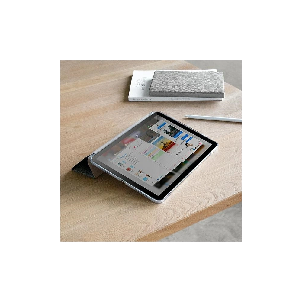 Etui UNIQ Yorker Kanvas Apple iPad Air 10.9 2020/2022 (4. i 5. generacji) / iPad Air 11 2024 (6. generacji) czarny/obsidian knit black Antimicrobial