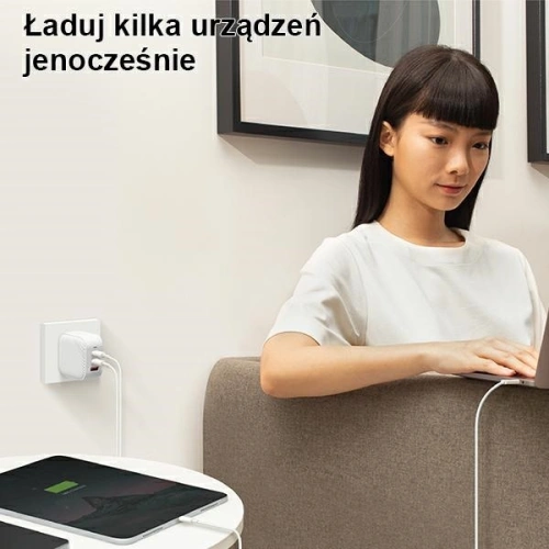 Kup UNIQ Încărcător de rețea Verge Pro 66W Gan USB-C alb/cloud white - UNIQ358WHT - {ean13} - Sklep Home Screen