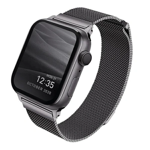 Kup Pásek UNIQ Dante Apple Watch Series 4/5/6/7/SE/8/Ultra 44/45/49mm nerezová ocel grafitová/graphite - UNIQ362GPH - {ean13} - Sklep Home Screen