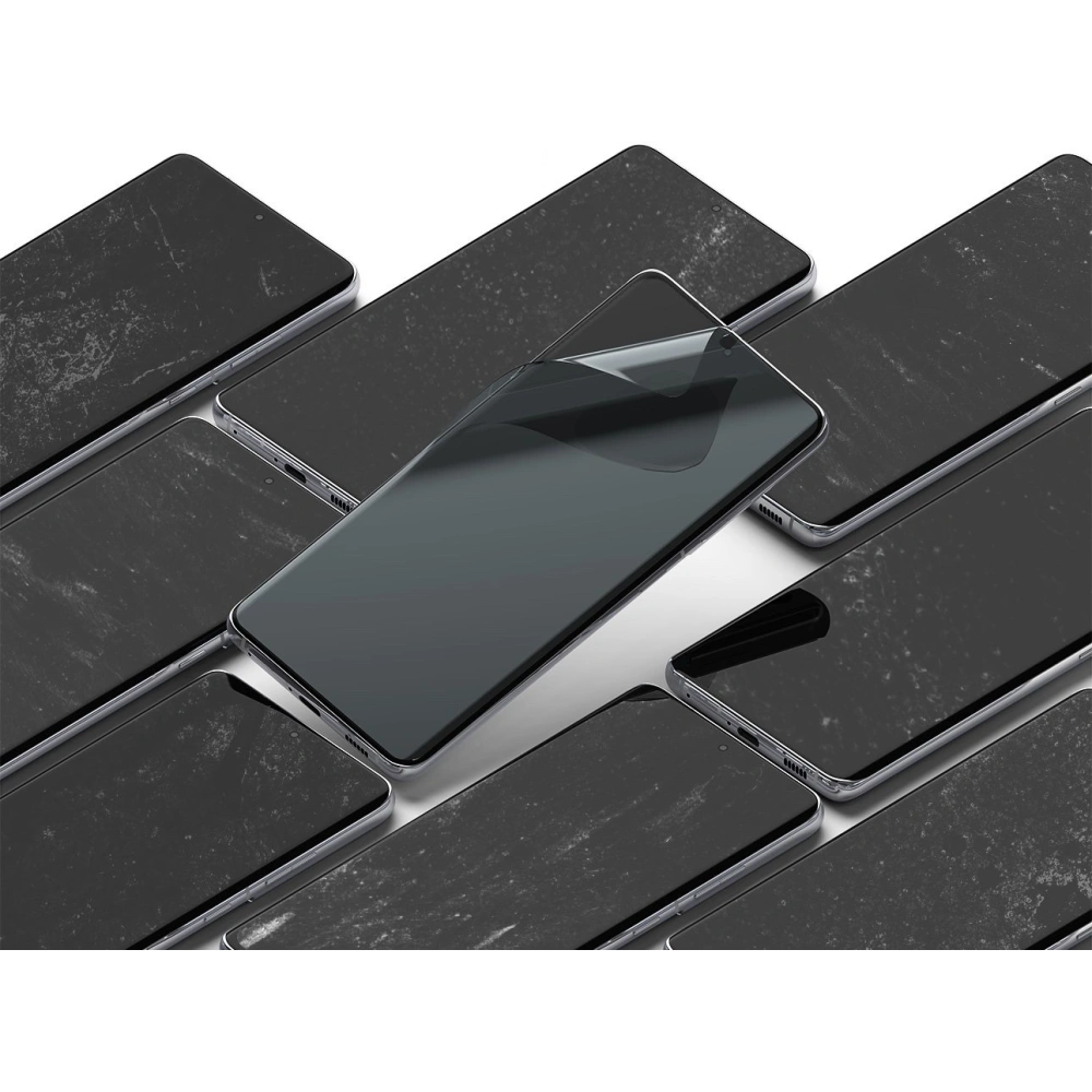 2x folia Samsung Galaxy S21 Ultra - Ringke Easy Flex - Home Screen