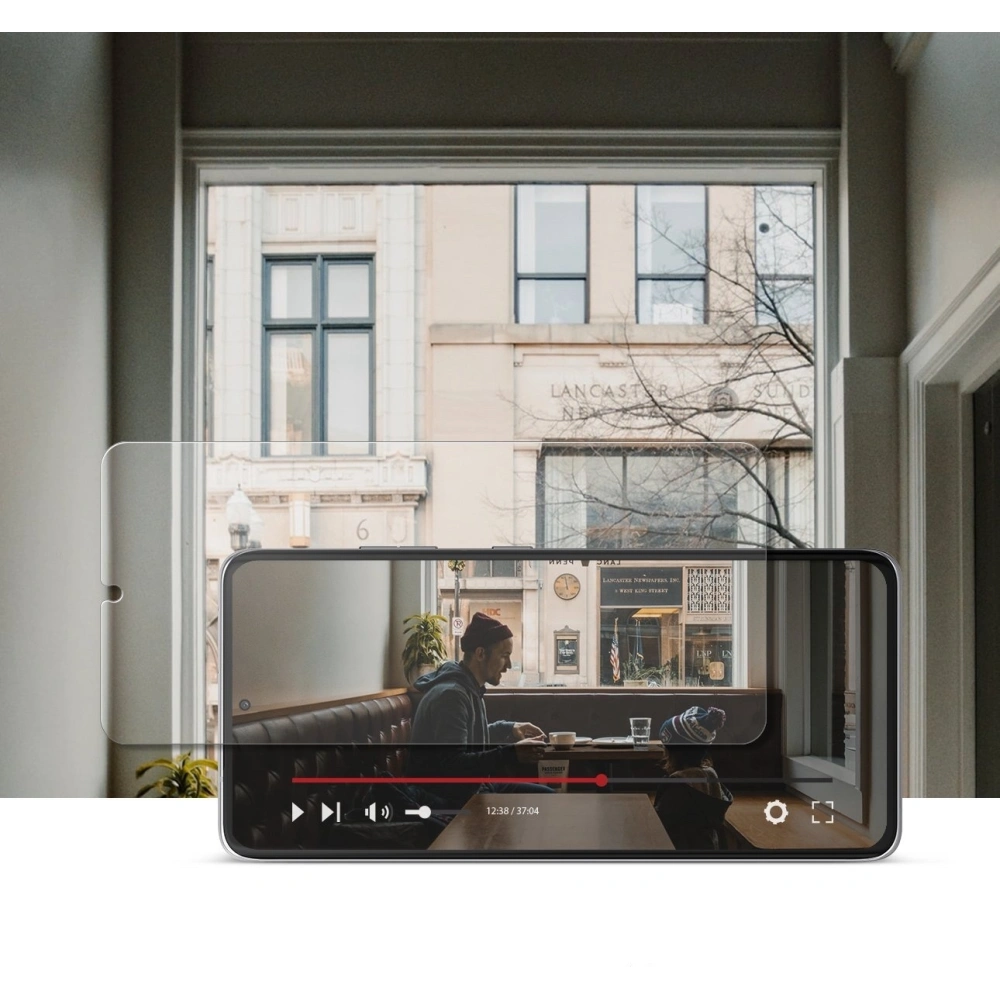 2x folia Samsung Galaxy S21 Ultra - Ringke Easy Flex - Home Screen