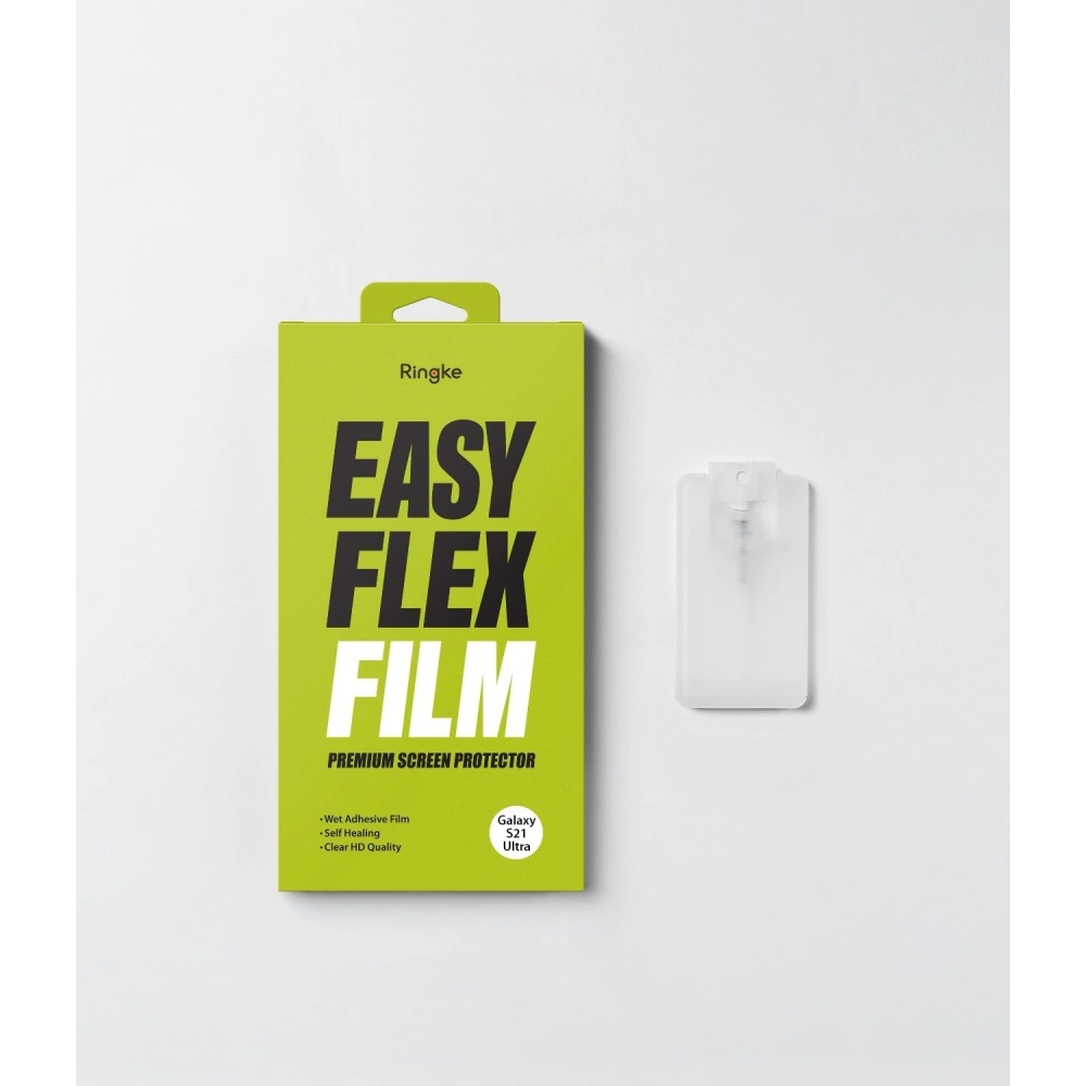 2x folia Samsung Galaxy S21 Ultra - Ringke Easy Flex - Home Screen
