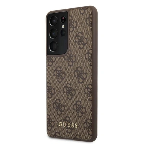 Kup Etui Guess GUHCS21LG4GFBR Samsung Galaxy S21 Ultra brązowy/brown hard case 4G Metal Gold Logo - GUE944BR - {ean13} - Sklep Home Screen