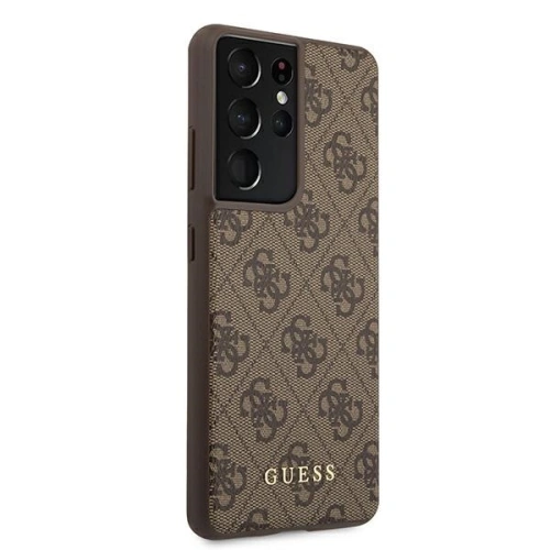 Kup Etui Guess GUHCS21LG4GFBR Samsung Galaxy S21 Ultra brązowy/brown hard case 4G Metal Gold Logo - GUE944BR - {ean13} - Sklep Home Screen