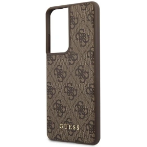 Buy Guess GUHCS21LG4GFBR Samsung Galaxy S21 Ultra brown hard case 4G Metal Gold Logo - GUE944BR - {ean13} - Home Screen Store Europe