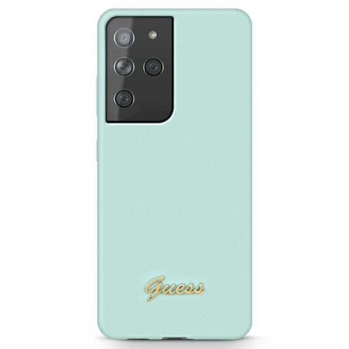 Kup Guess Samsung Gehäuse GUHCS21LLSLMGLB Galaxy S21 Ultra blau/blau Hartschale Silikon Script Metall Logo - GUE945BLU - {ean13} - Sklep Home Screen