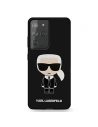 Karl Lagerfeld Samsung Tasche KLHCS21LSLFKBK Galaxy S21 Ultra hardcase schwarz/schwarz Silikon Iconic