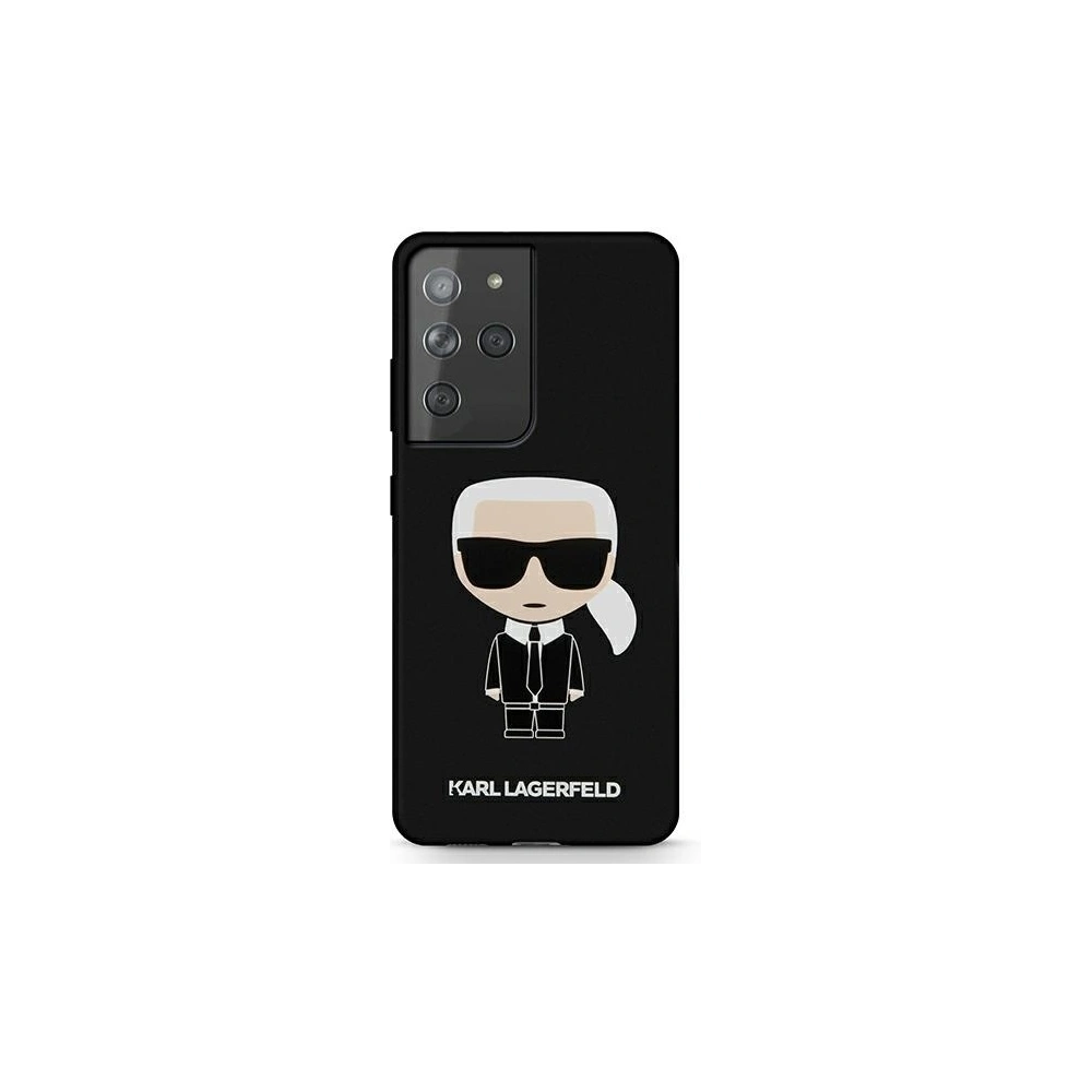 Etui Karl Lagerfeld KLHCS21LSLFKBK Samsung Galaxy S21 Ultra hardcase czarny/black Silicone Iconic