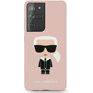 Buy Karl Lagerfeld KLHCS21LSLFKPI Samsung Galaxy S21 Ultra hardcase pink Silicone Iconic - KLD463PNK - {ean13} - Home Screen Store Europe