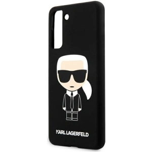 Kup Etui Karl Lagerfeld KLHCS21MSLFKBK Samsung Galaxy S21+ Plus hardcase czarny/black Silicone Iconic - KLD464BLK - {ean13} - Sklep Home Screen