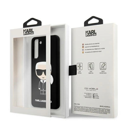Buy Karl Lagerfeld KLHCS21MSLFKBK Samsung Galaxy S21+ Plus hardcase black Silicone Iconic - KLD464BLK - {ean13} - Home Screen Store Europe