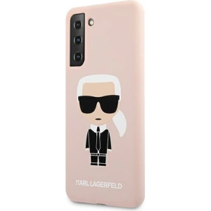 Kup Etui Karl Lagerfeld KLHCS21MSLFKPI Samsung Galaxy S21+ Plus hardcase jasnoróżowy/pink Silicone Iconic - KLD465PNK - {ean13} - Sklep Home Screen