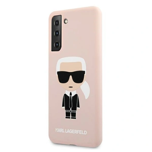 Kup Etui Karl Lagerfeld KLHCS21MSLFKPI Samsung Galaxy S21+ Plus hardcase jasnoróżowy/pink Silicone Iconic - KLD465PNK - {ean13} - Sklep Home Screen