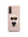 Kup Etui Karl Lagerfeld KLHCS21MSLFKPI Samsung Galaxy S21+ Plus hardcase jasnoróżowy/pink Silicone Iconic - KLD465PNK - {ean13} - Sklep Home Screen