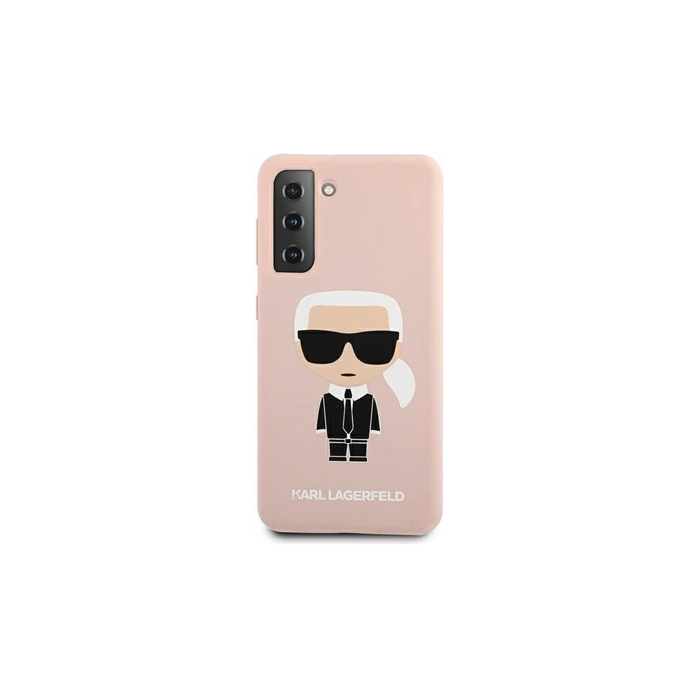 Etui Karl Lagerfeld KLHCS21MSLFKPI Samsung Galaxy S21+ Plus hardcase jasnoróżowy/pink Silicone Iconic