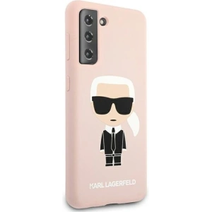 Kup Etui Karl Lagerfeld KLHCS21MSLFKPI Samsung Galaxy S21+ Plus hardcase jasnoróżowy/pink Silicone Iconic - KLD465PNK - {ean13} - Sklep Home Screen
