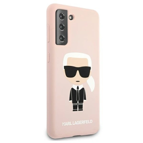 Kup Etui Karl Lagerfeld KLHCS21MSLFKPI Samsung Galaxy S21+ Plus hardcase jasnoróżowy/pink Silicone Iconic - KLD465PNK - {ean13} - Sklep Home Screen