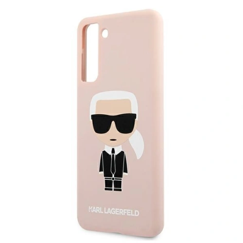 Kup Etui Karl Lagerfeld KLHCS21MSLFKPI Samsung Galaxy S21+ Plus hardcase jasnoróżowy/pink Silicone Iconic - KLD465PNK - {ean13} - Sklep Home Screen