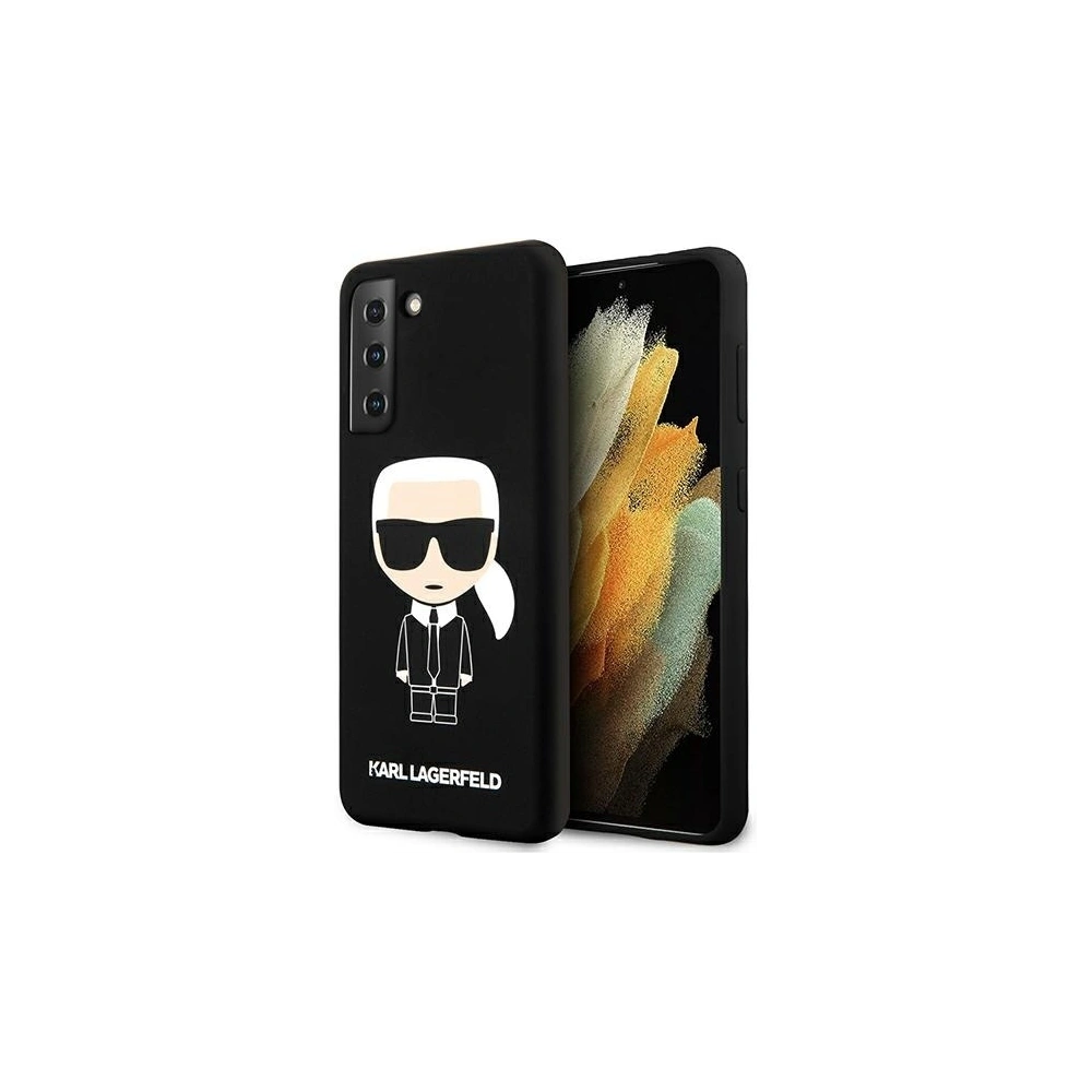 Etui Karl Lagerfeld KLHCS21SSLFKBK Samsung Galaxy S21 hardcase czarny/black Silicone Iconic