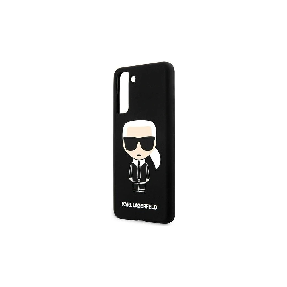 Etui Karl Lagerfeld KLHCS21SSLFKBK Samsung Galaxy S21 hardcase czarny/black Silicone Iconic