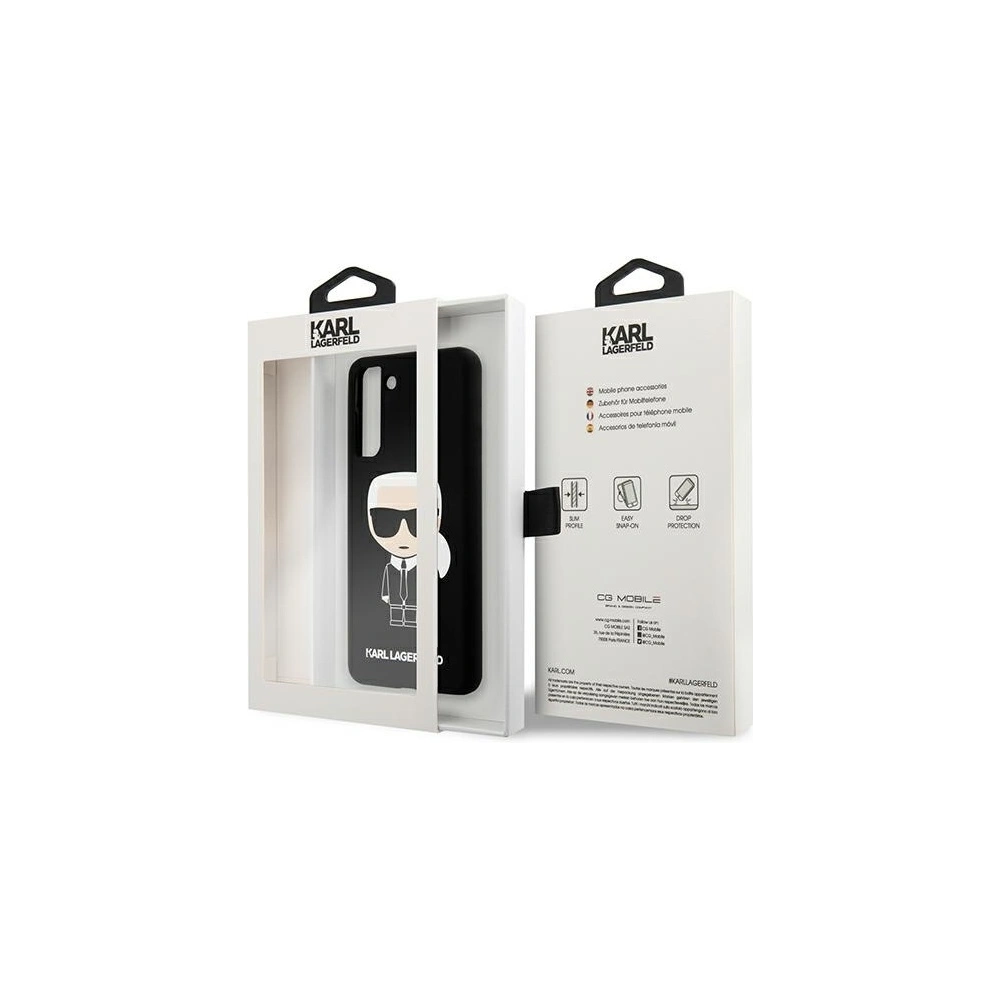 Etui Karl Lagerfeld KLHCS21SSLFKBK Samsung Galaxy S21 hardcase czarny/black Silicone Iconic