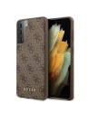 Etui Guess GUHCS21MG4GFBR Samsung Galaxy S21+ Plus barna/brown kemény tok 4G Fém Arany Logó