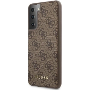 Kup Etui Guess GUHCS21MG4GFBR Samsung Galaxy S21+ Plus brązowy/brown hard case 4G Metal Gold Logo - GUE949BR - {ean13} - Sklep Home Screen