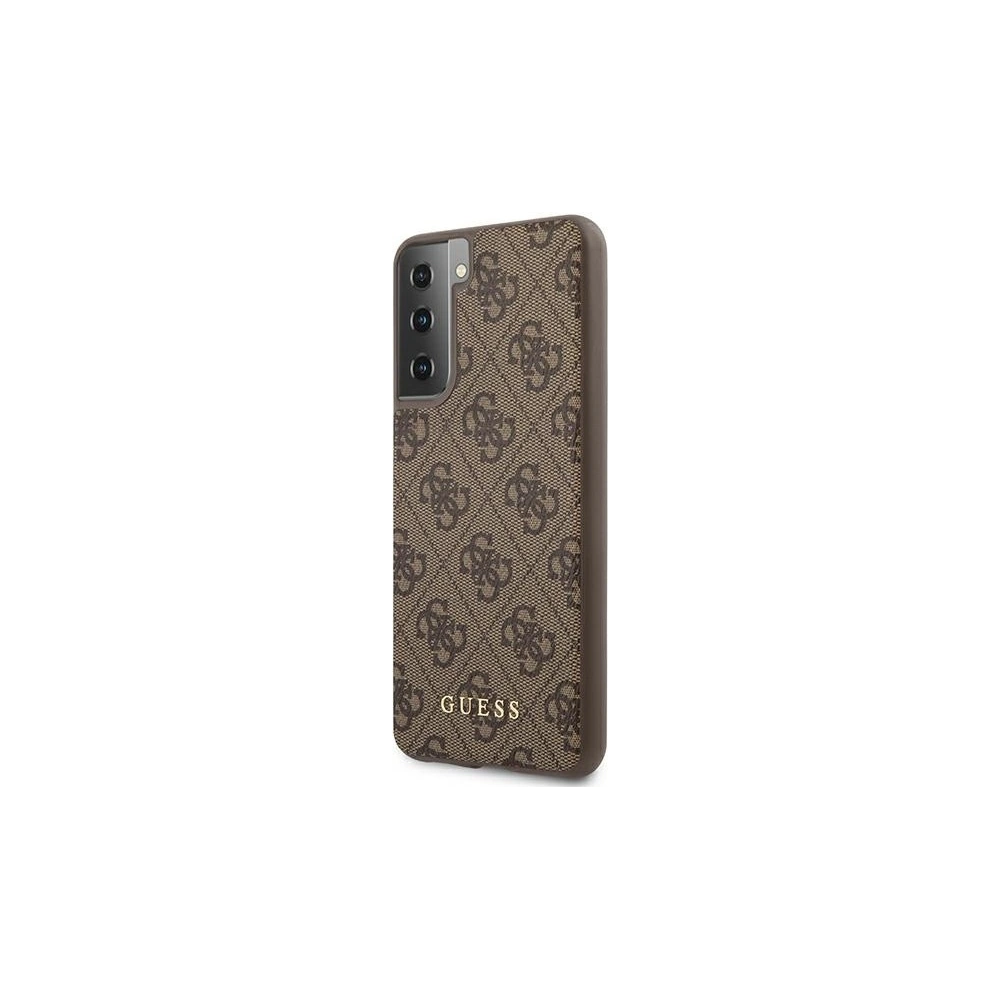 Etui Guess GUHCS21MG4GFBR Samsung Galaxy S21+ Plus brązowy/brown hard case 4G Metal Gold Logo