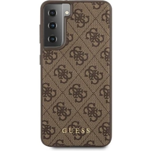 Kup Etui Guess GUHCS21MG4GFBR Samsung Galaxy S21+ Plus brązowy/brown hard case 4G Metal Gold Logo - GUE949BR - {ean13} - Sklep Home Screen