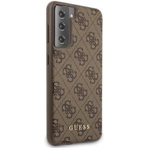 Kup Etui Guess GUHCS21MG4GFBR Samsung Galaxy S21+ Plus brązowy/brown hard case 4G Metal Gold Logo - GUE949BR - {ean13} - Sklep Home Screen