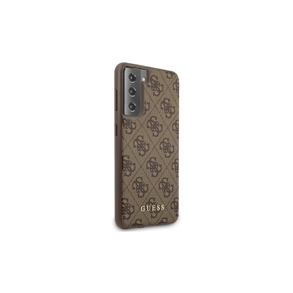 Etui Guess GUHCS21MG4GFBR Samsung Galaxy S21+ Plus brązowy/brown hard case 4G Metal Gold Logo