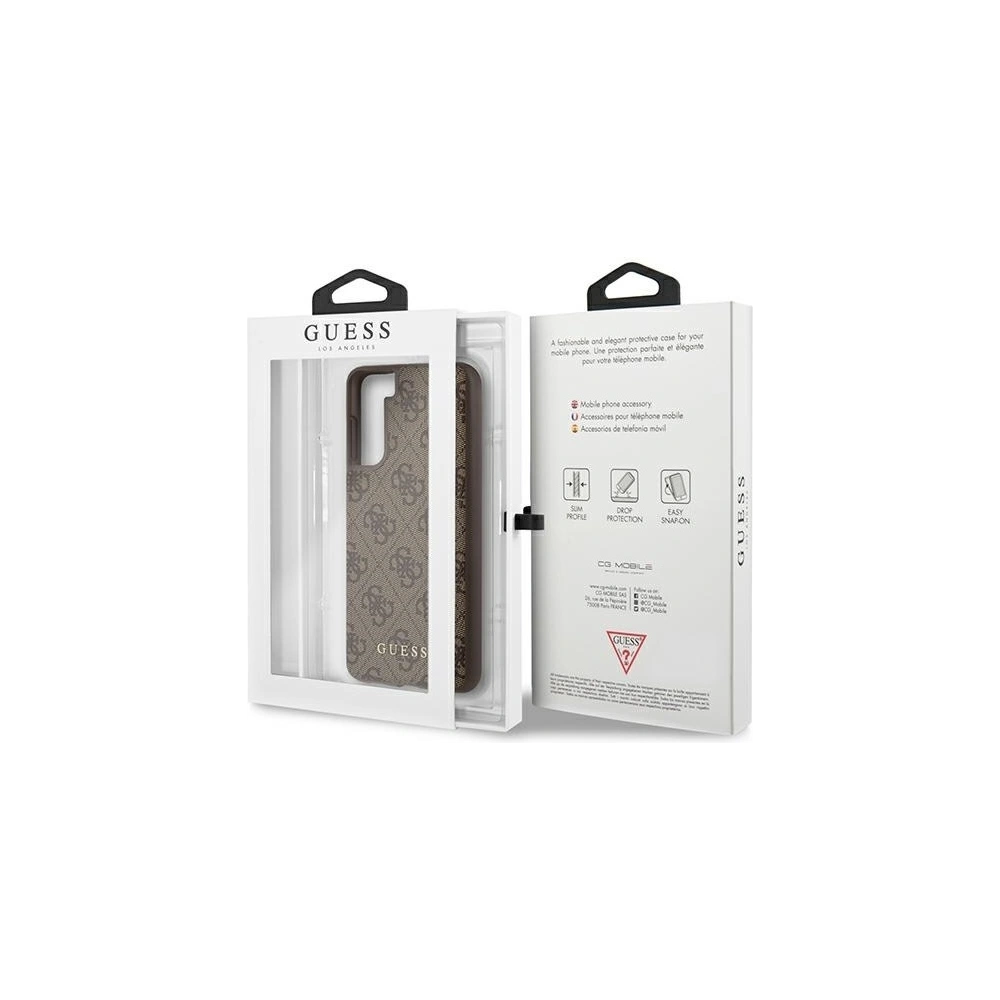 Etui Guess GUHCS21MG4GFBR Samsung Galaxy S21+ Plus brązowy/brown hard case 4G Metal Gold Logo