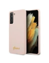 Etui Guess GUHCS21MLSLMGLP Samsung Galaxy S21+ Plus różowy/pink hardcase Silicone Script Metal Logo